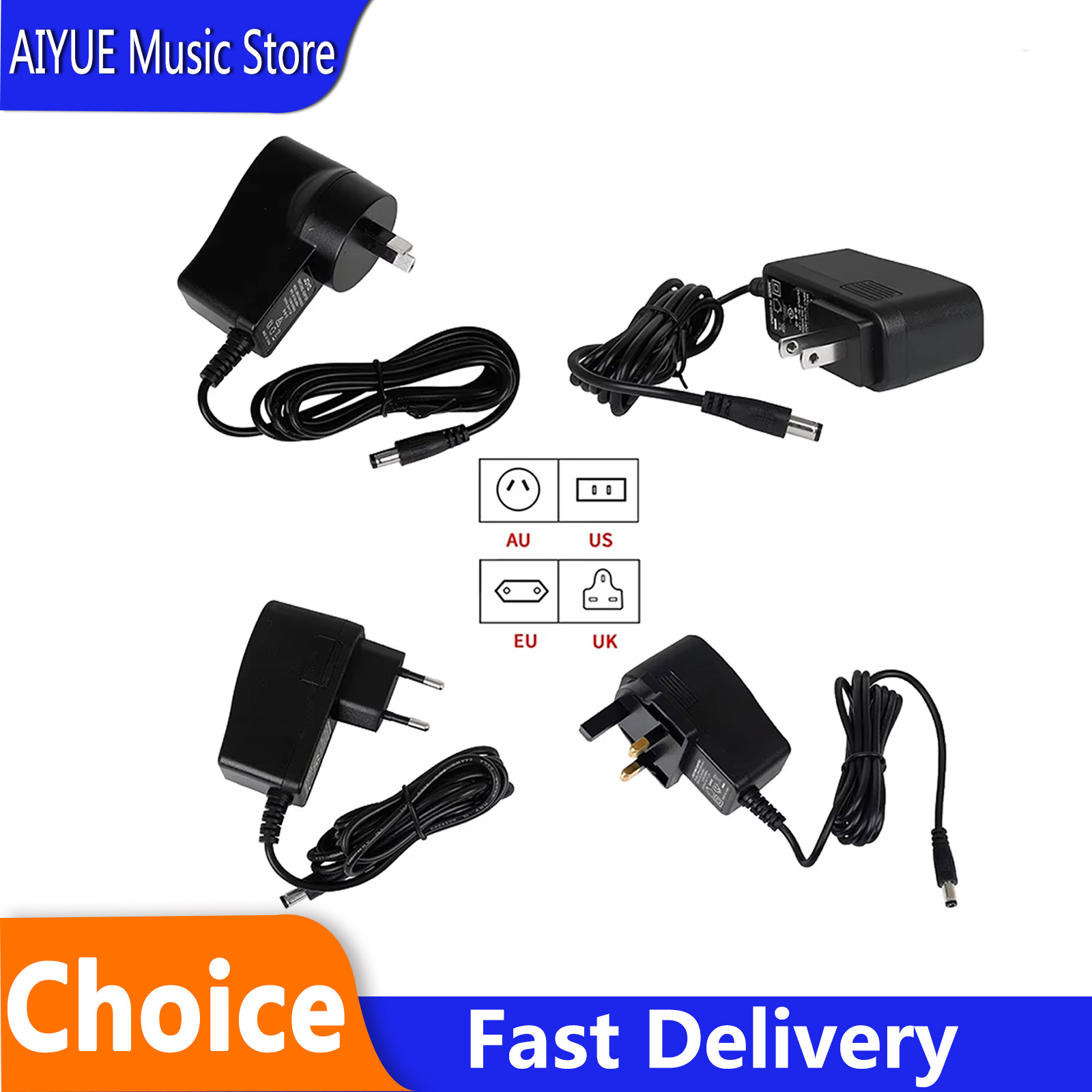 Audio Music Effect - DC 9V 1.2A Guitar Pedal Power