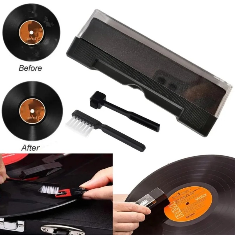 Audio Music Remover - Antistatic Vinyl Record Cleaner Brush Kit