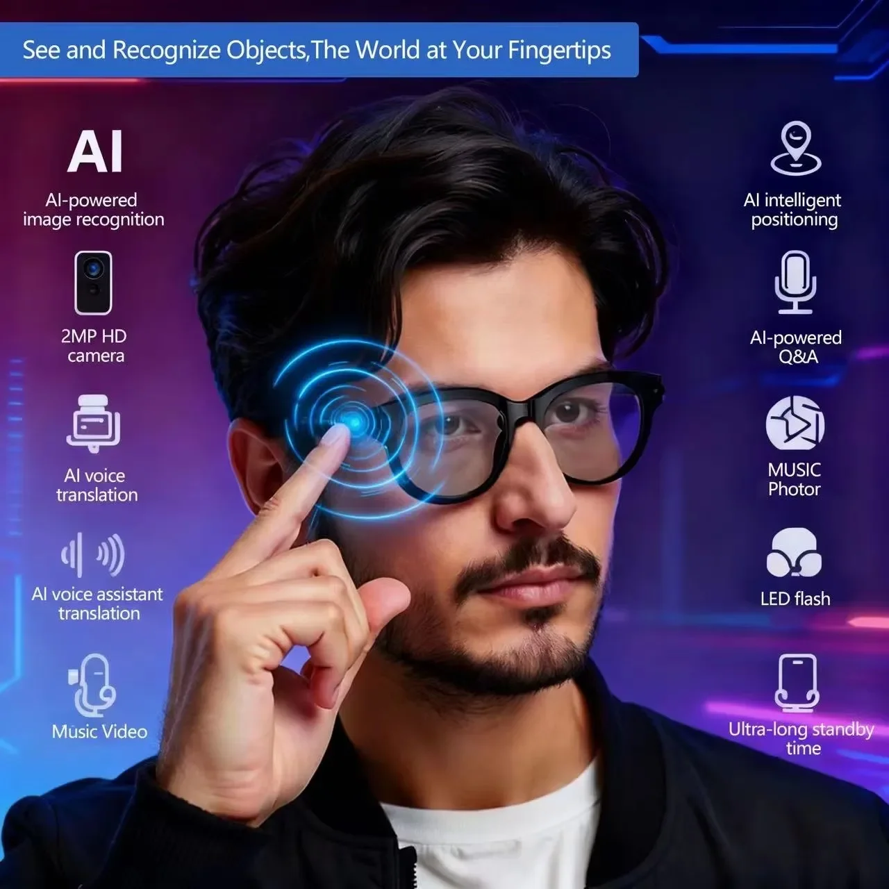 AI Sunglasses for Men with Rea - đánh giá và giá Audio Music To Video Ai