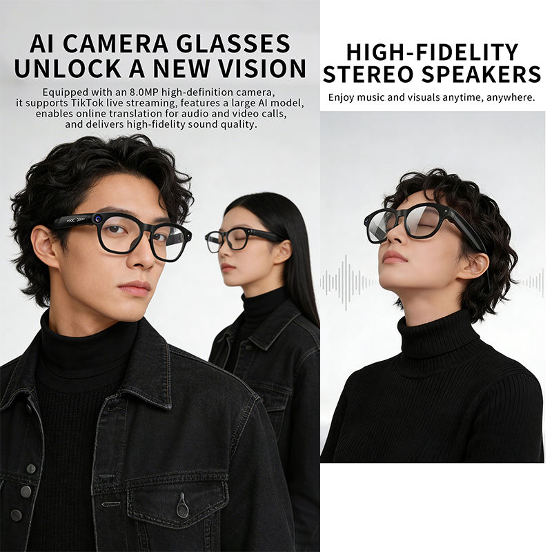 New Fashionable Smart Glasses  - đánh giá và giá Audio Music To Video Ai