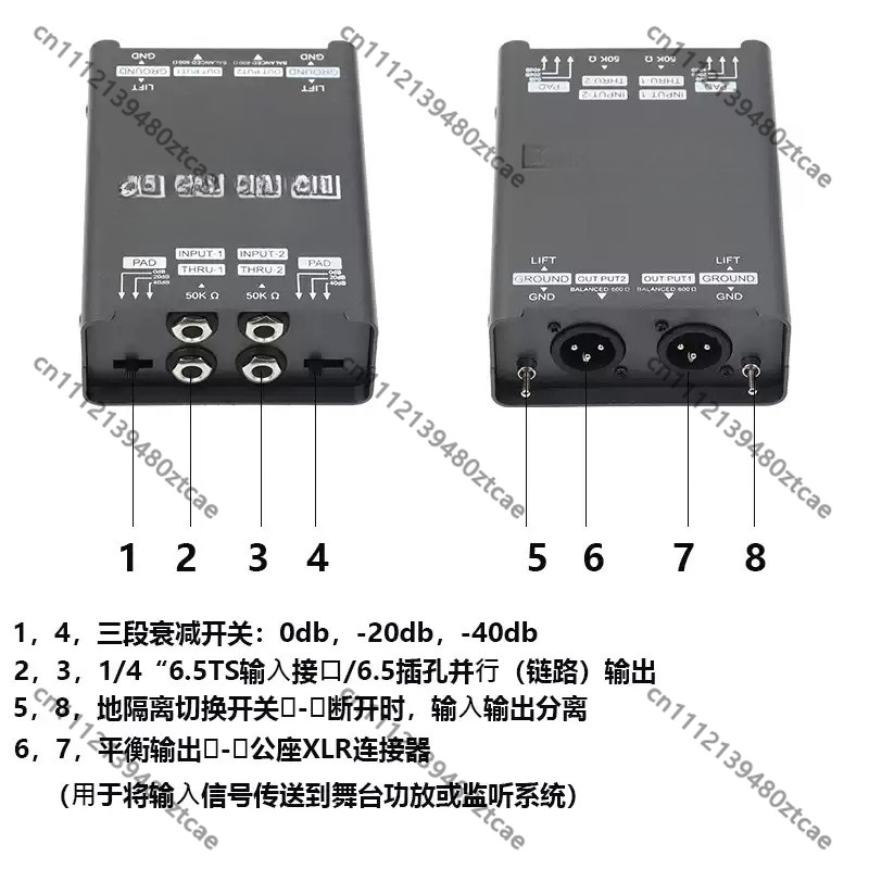 Passive Instrument DI Unit 6.5 - đánh giá và giá Audio Music Remover