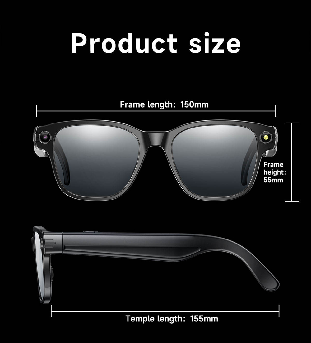 New L801 Smart Glasses 8MP 4K  - đánh giá và giá Audio Music To Video Ai