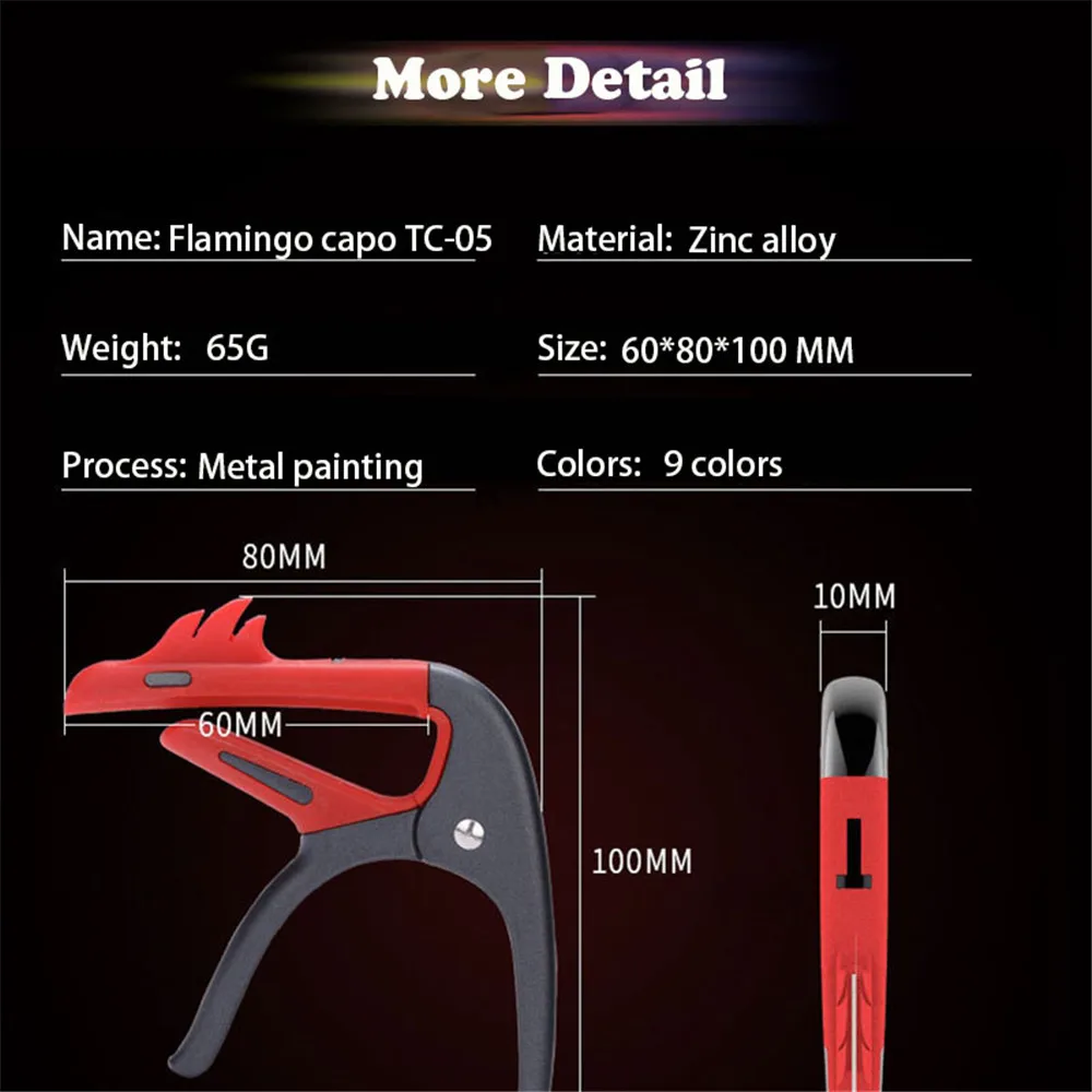 IRIN Guitar Capo Metal Flaming - đánh giá và giá Guitar Capo Clip