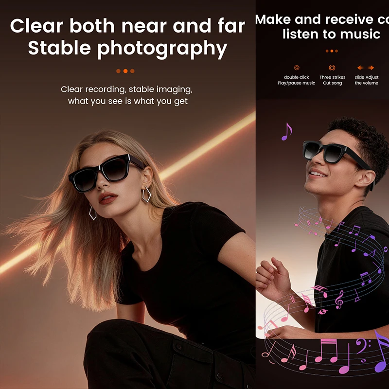 1300W HD Camera Smart AI Glass - đánh giá và giá Audio Music To Video Ai