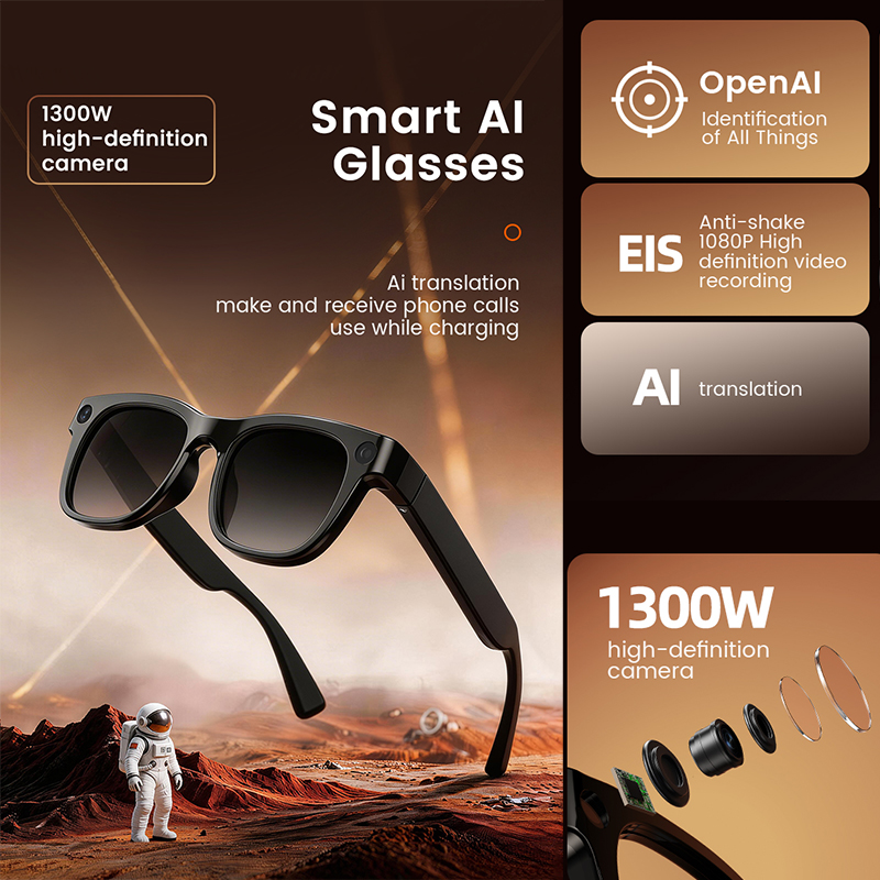 1300W HD Camera Smart AI Glass - đánh giá và giá Audio Music To Video Ai