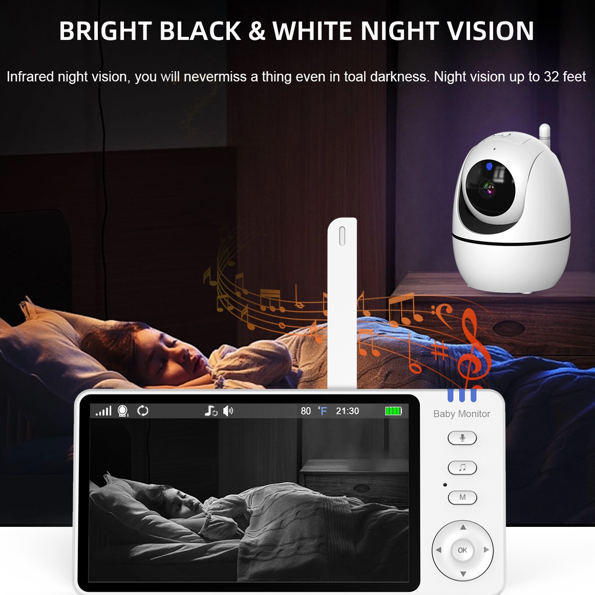 5 Inch Video Baby Monitor 2.4G - đánh giá và giá Audio Music Network